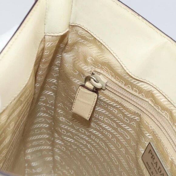 PRADA Shoulder Bag Patent leather Beige Auth ti3531 - Picture 12 of 16